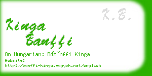 kinga banffi business card